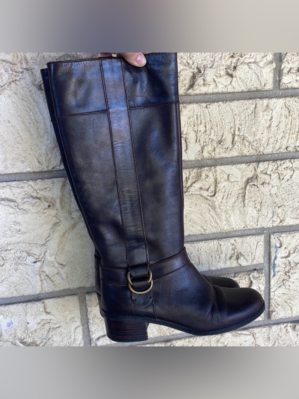Leather Bandolino Tessi Knee High Riding Boots Size 7